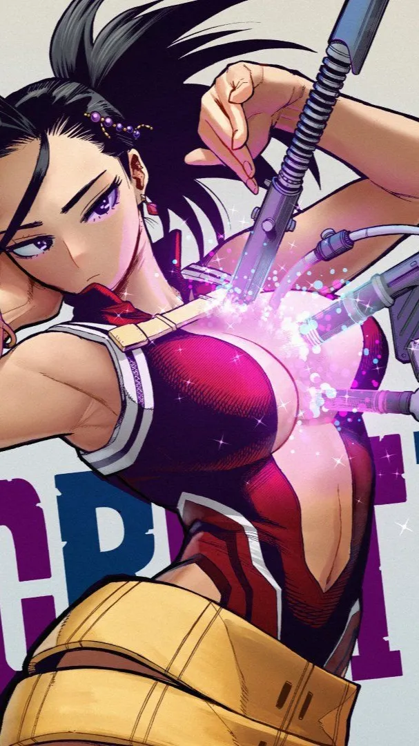 ai character: Momo Yaoyorozu background