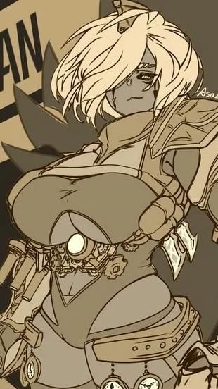 ai character: Titan Clock Woman background