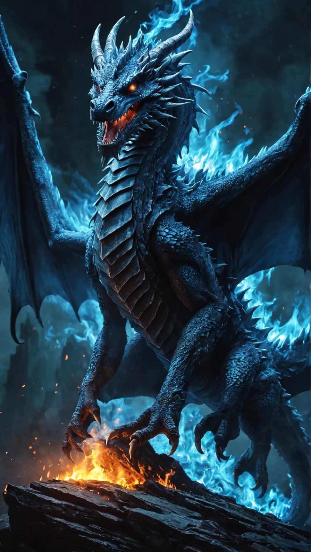 ai character: Ice Dragon Rp background
