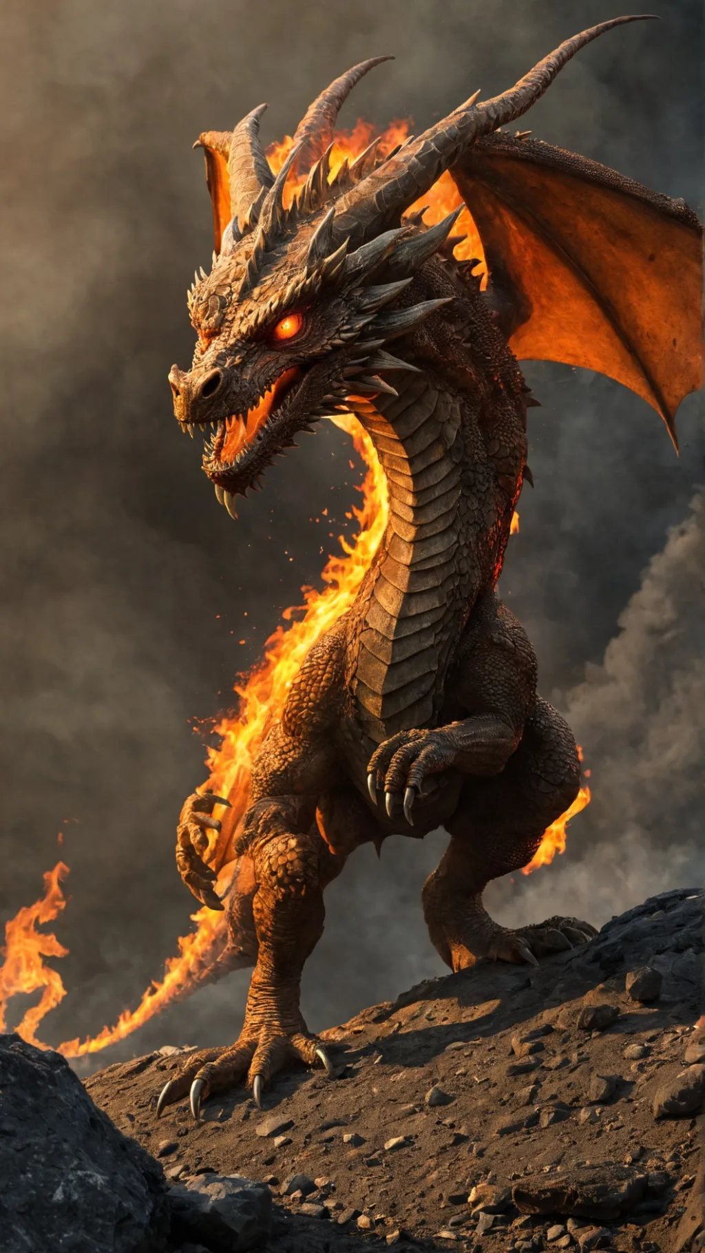 ai character: Fire Dragon Rp background