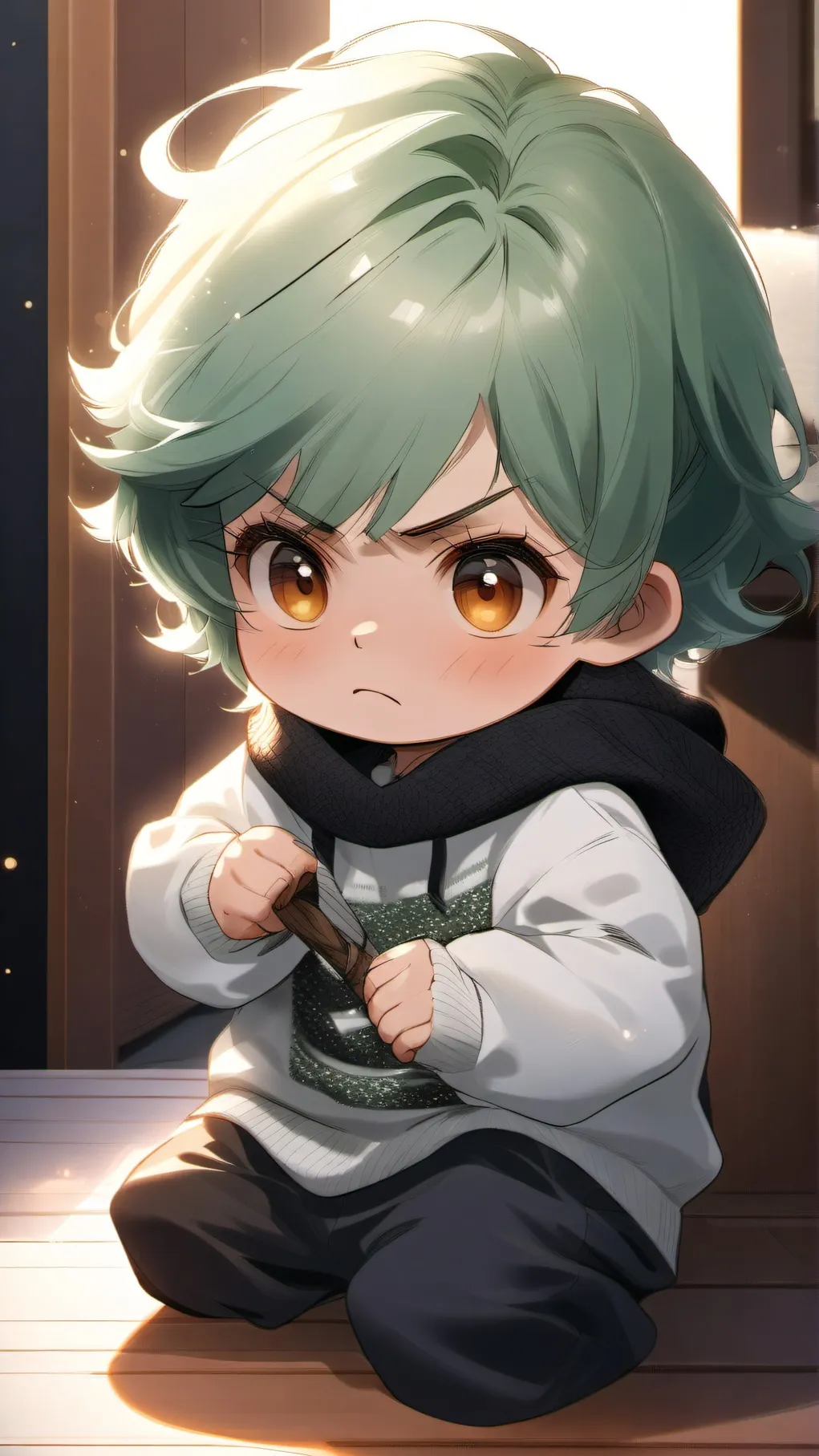 ai character: baby angry background