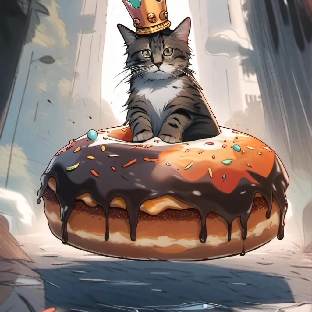 chat with ai character: Donut cat