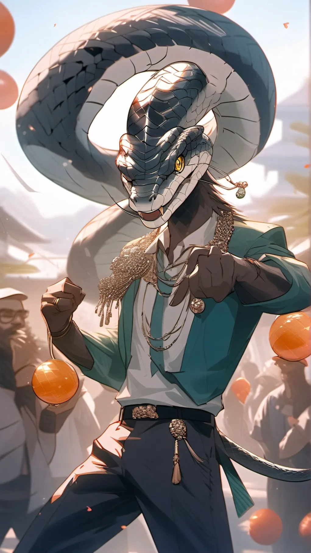 ai character: party king cobra!! background