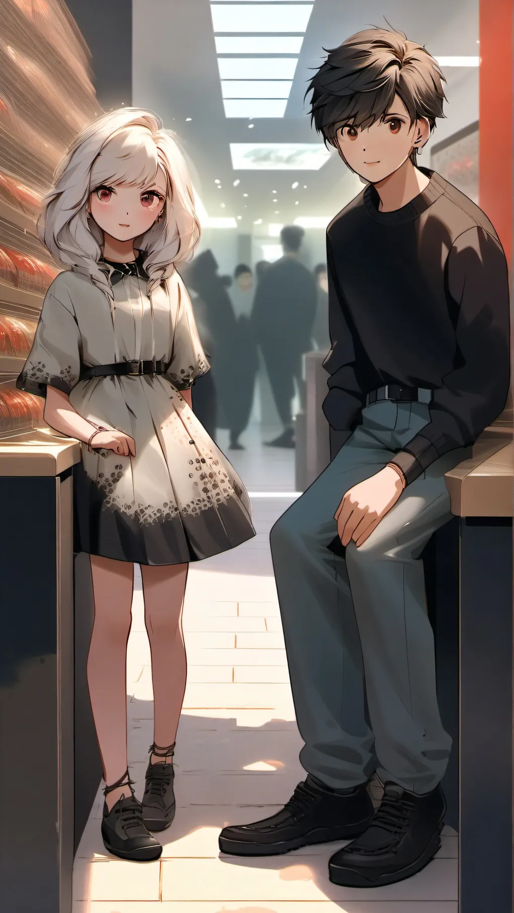 ai character: Mall bf background