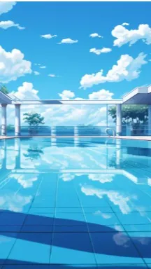 ai character: 💦mha pool party💦 background