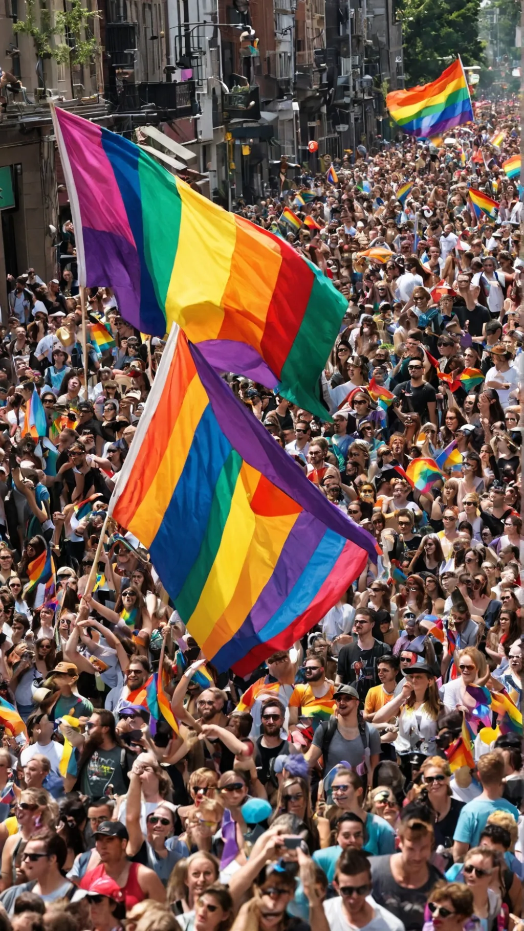 ai character: Pride Parade background