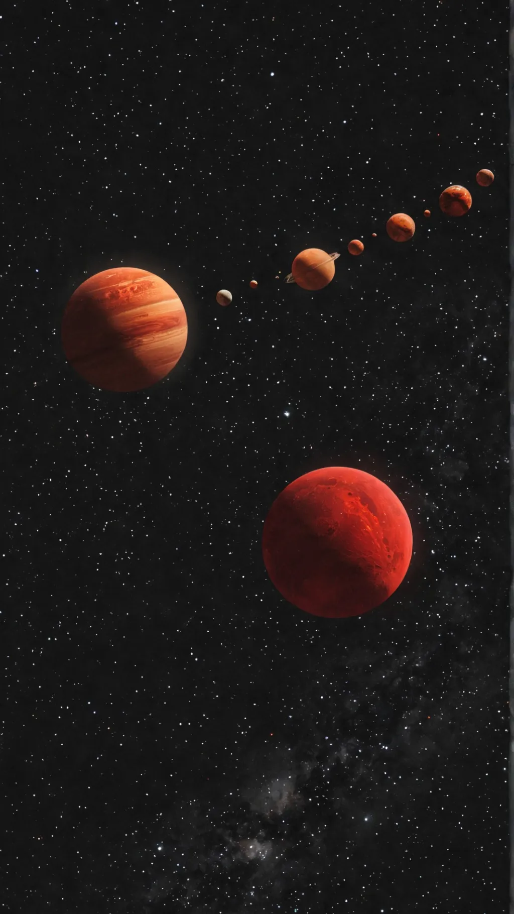 ai character: Solar system red background