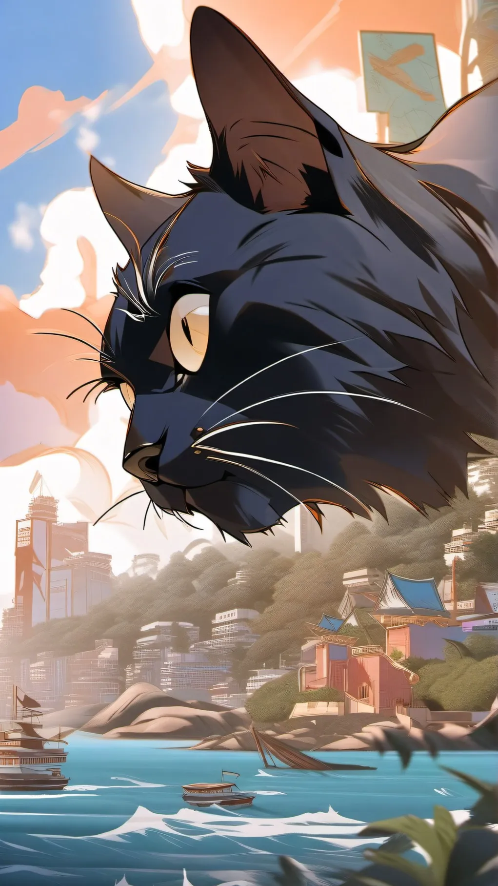 ai character: Bombay Island background