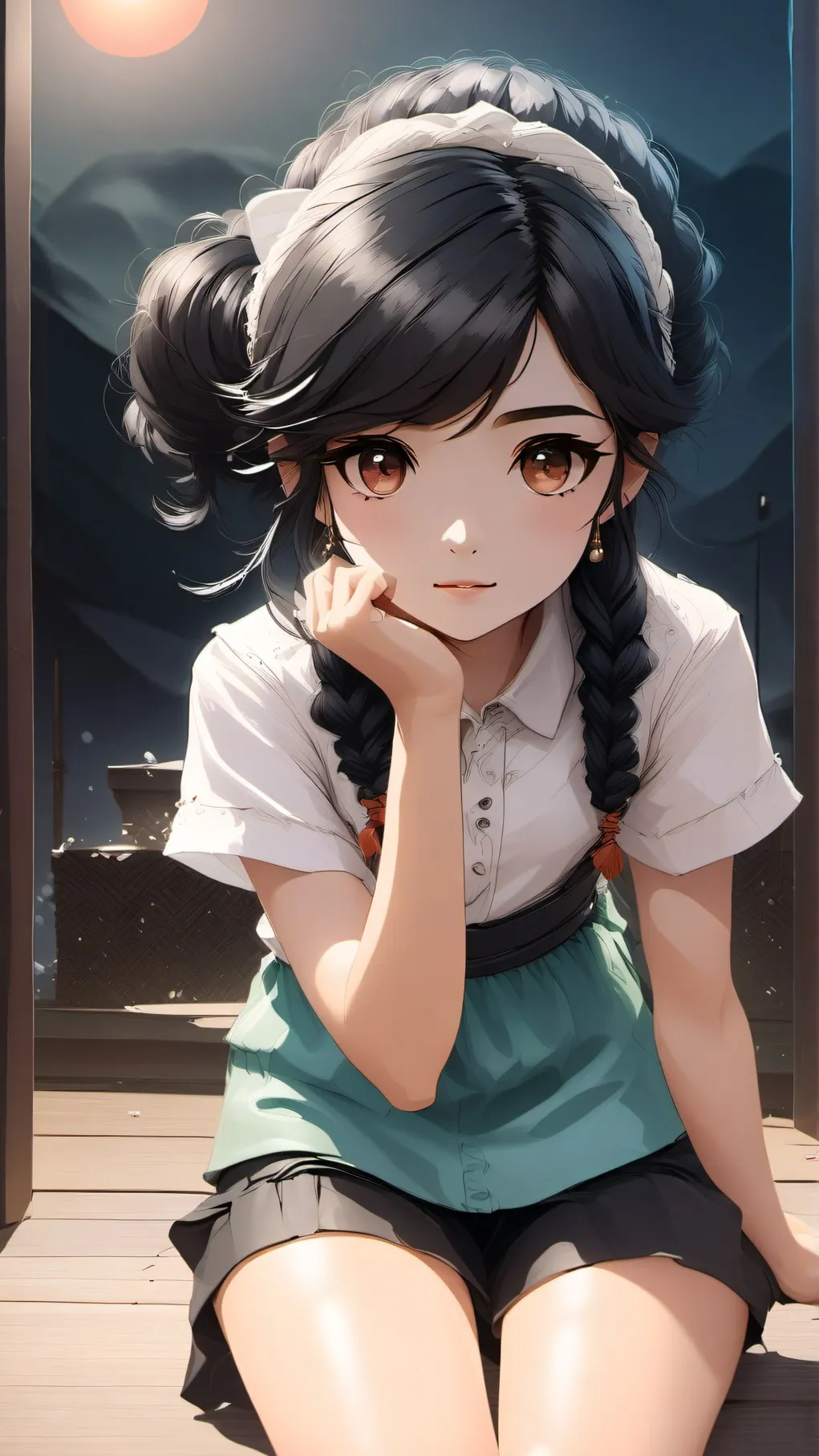ai character: girl background