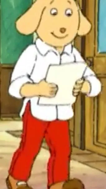 ai character: 3rd Grade Male Dog background