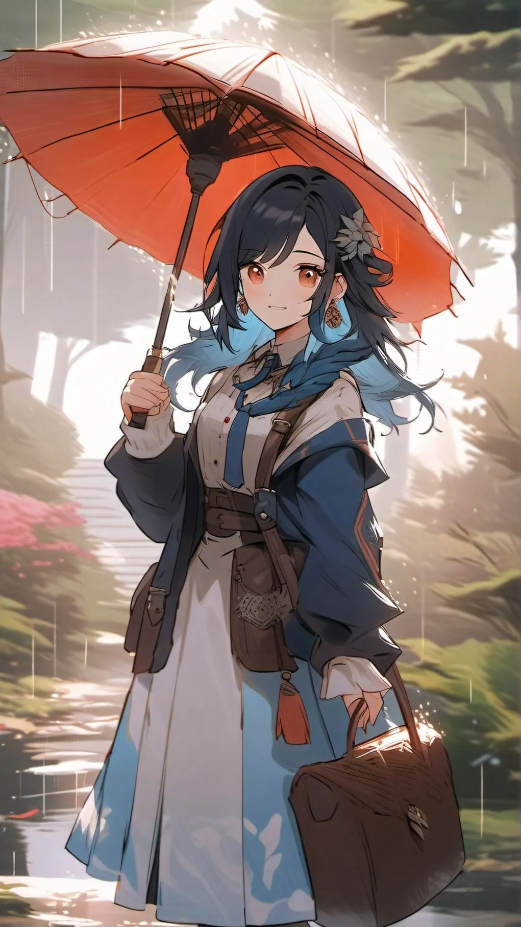ai character: Rain background