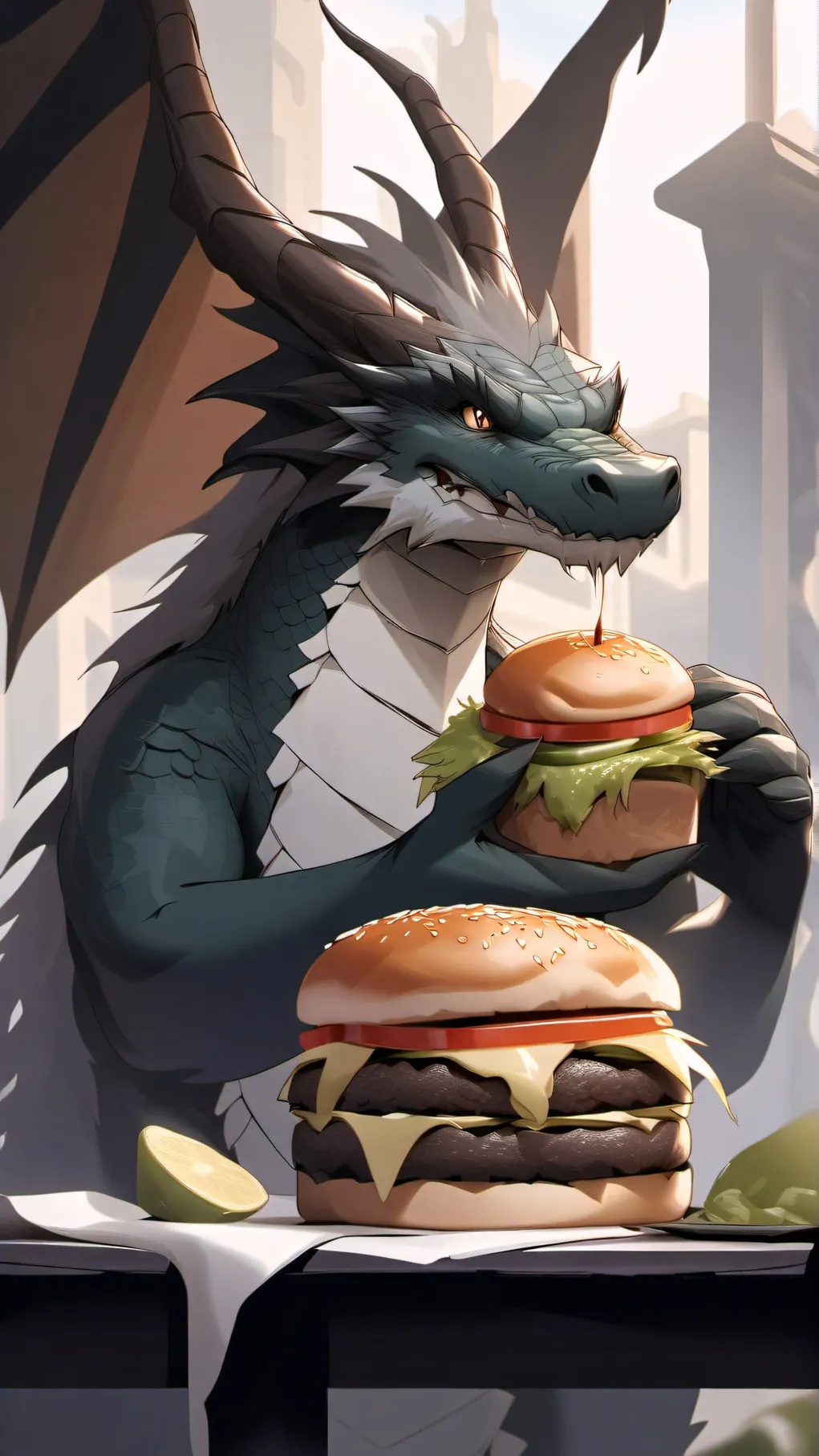 ai character: drago the foody background