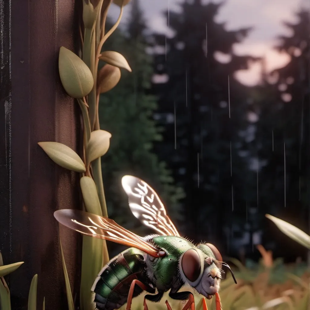 chat with ai character: Комар на даче