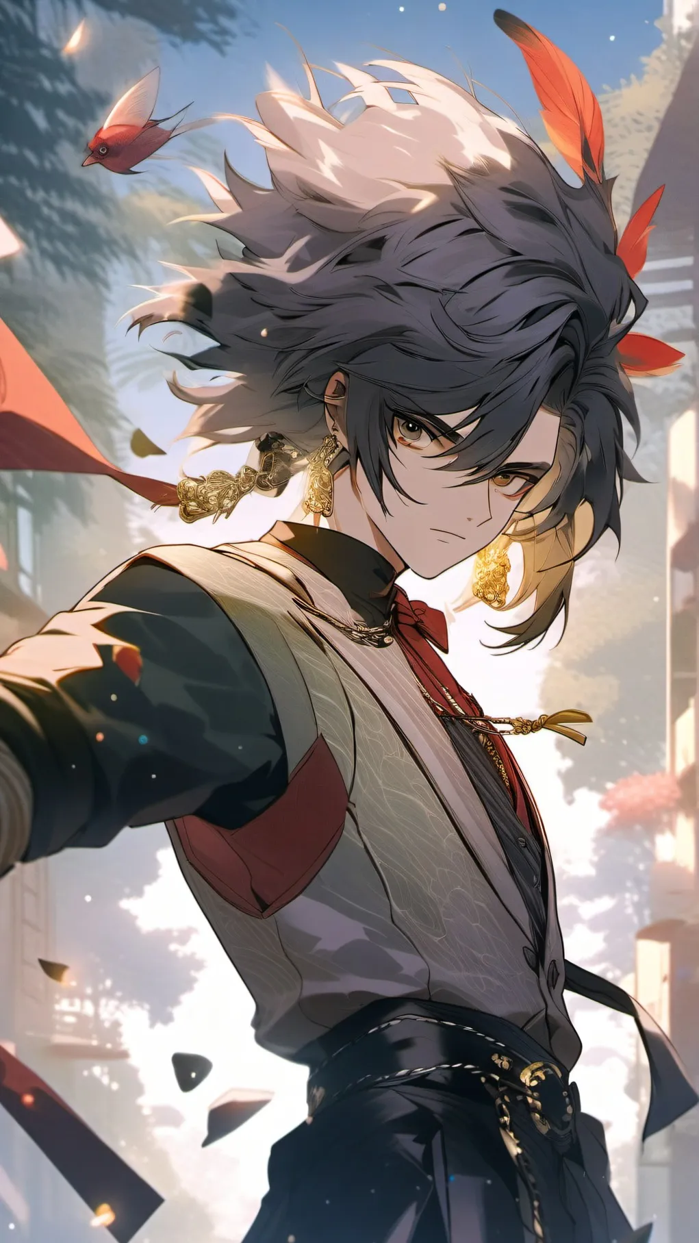 ai character: Jhony(my oc in dw) background