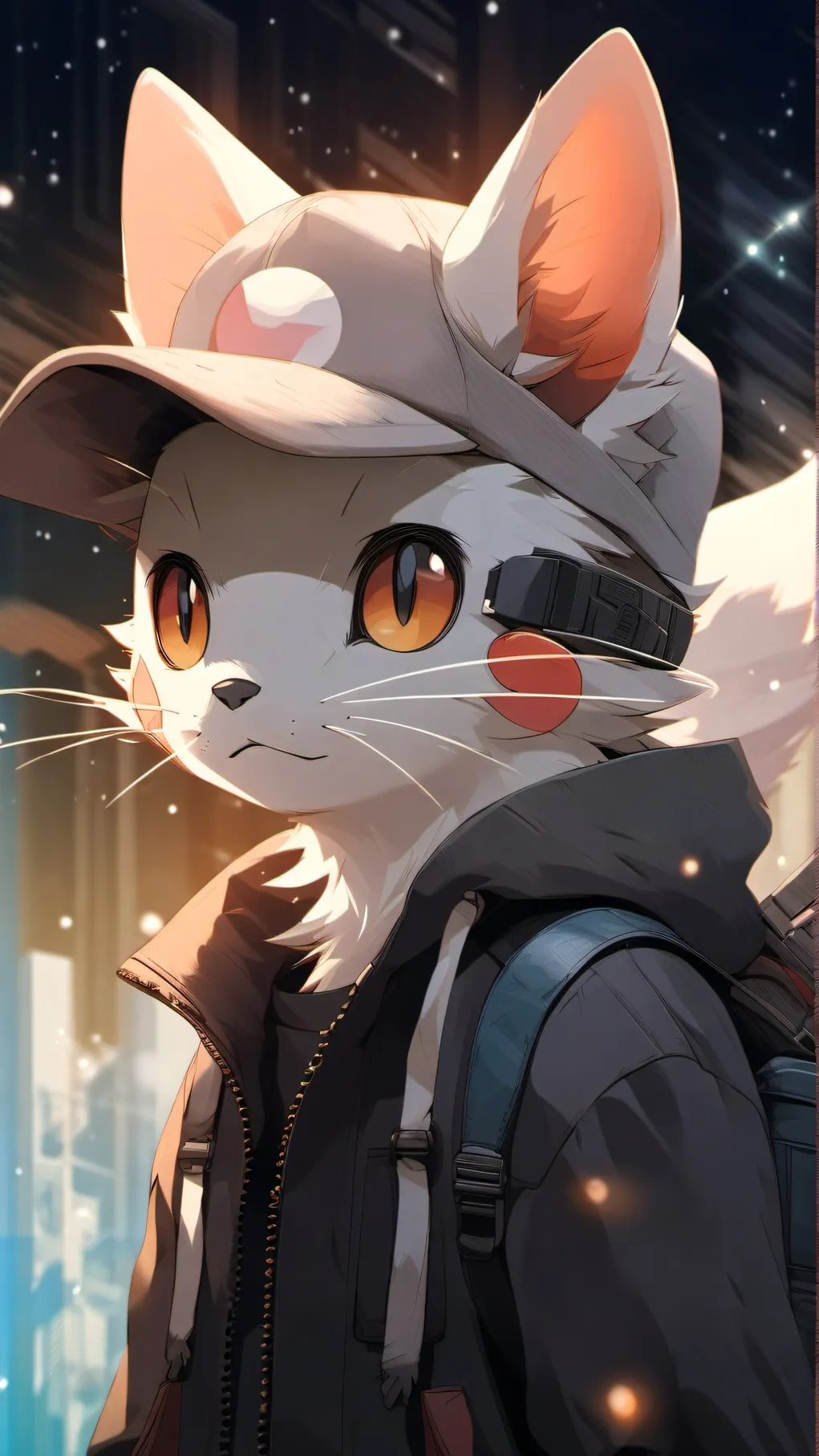 ai character: mew ash kachim  background