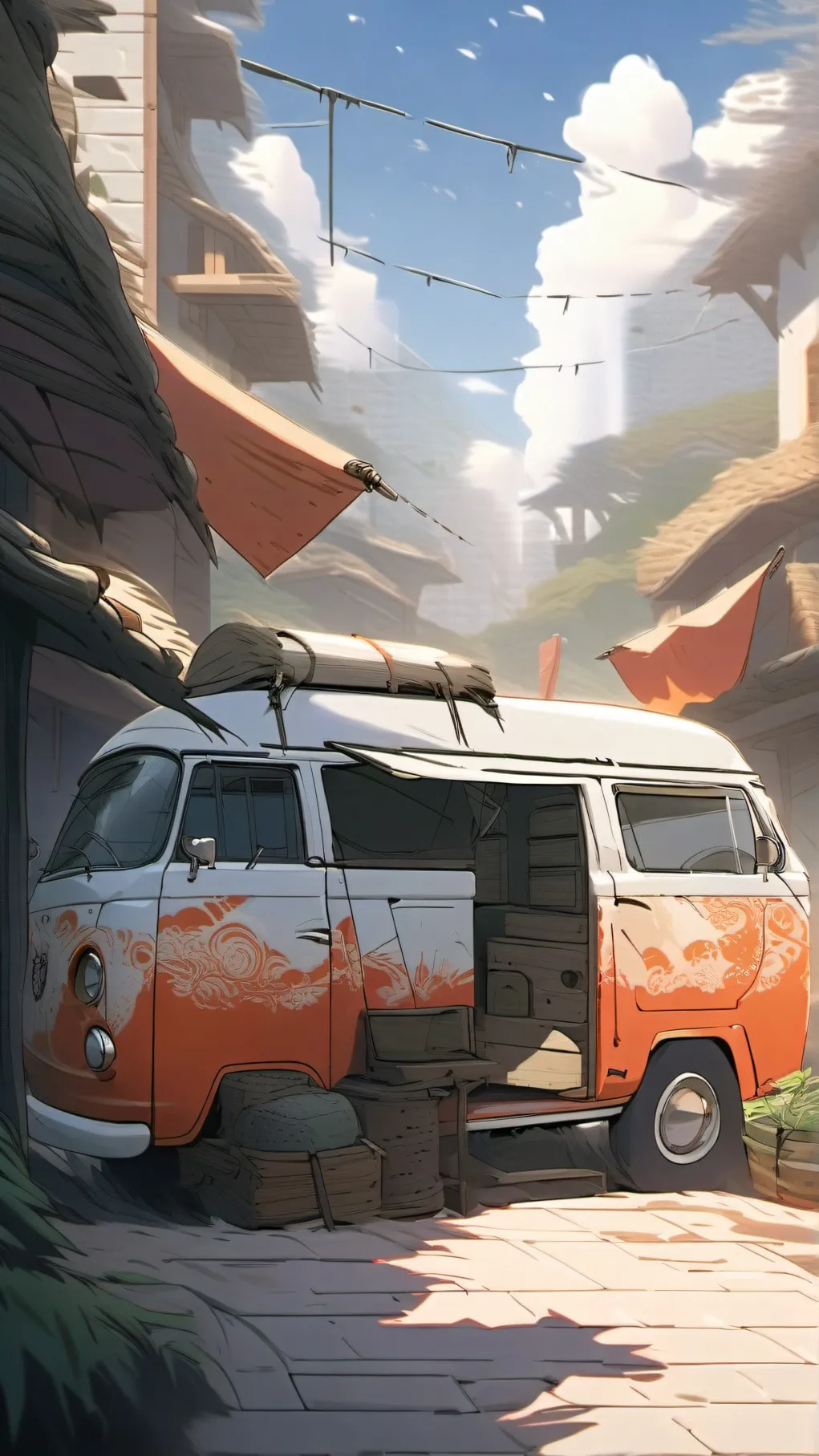 ai character: hashira road trip background