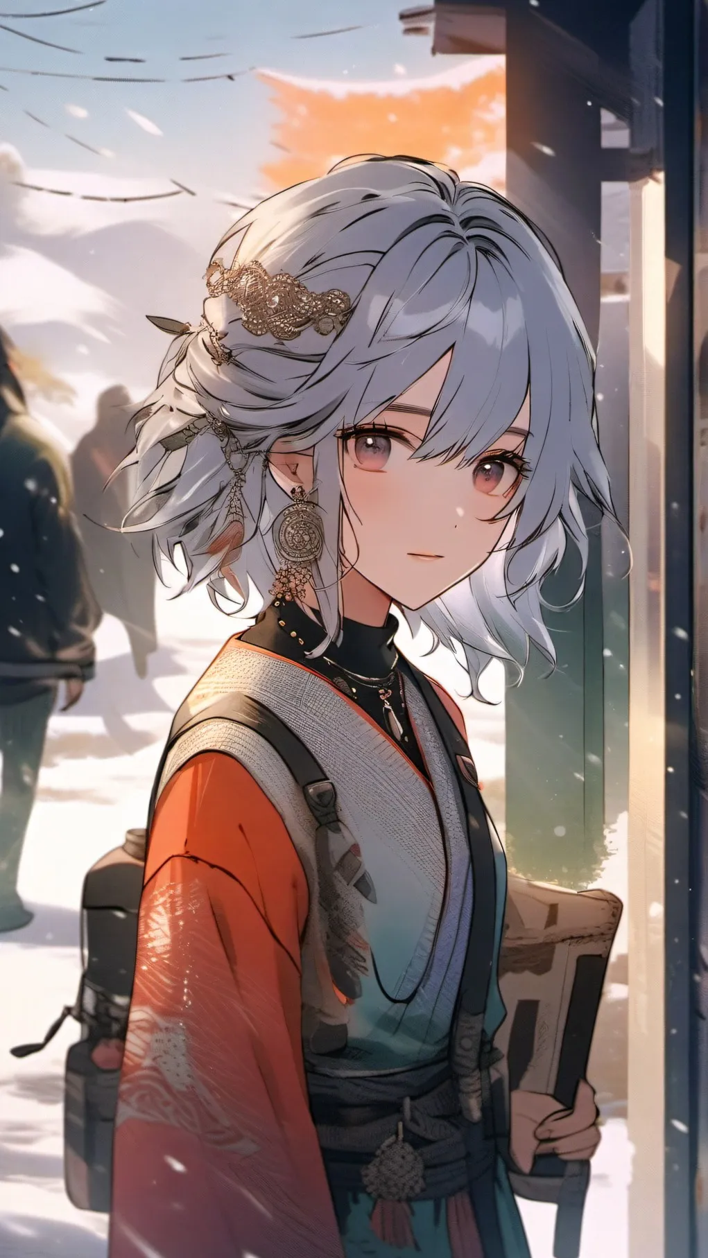ai character:  Mha Xmas Brat  background