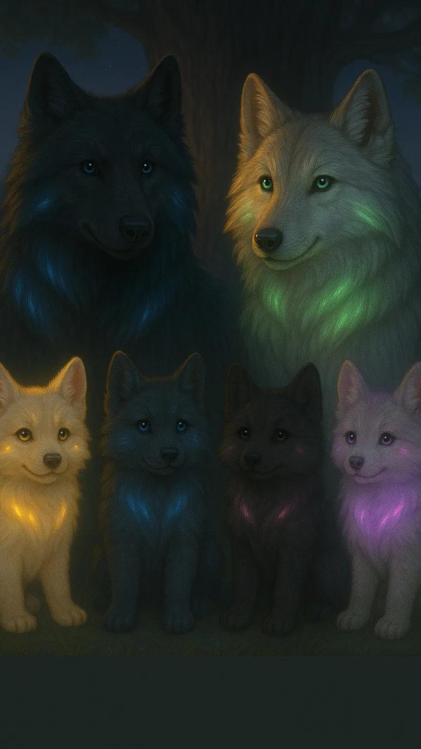 ai character: Magic Wolf Family  background