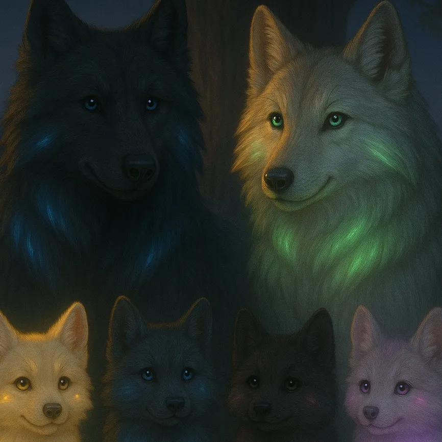 chat with ai character: Magic Wolf Family 
