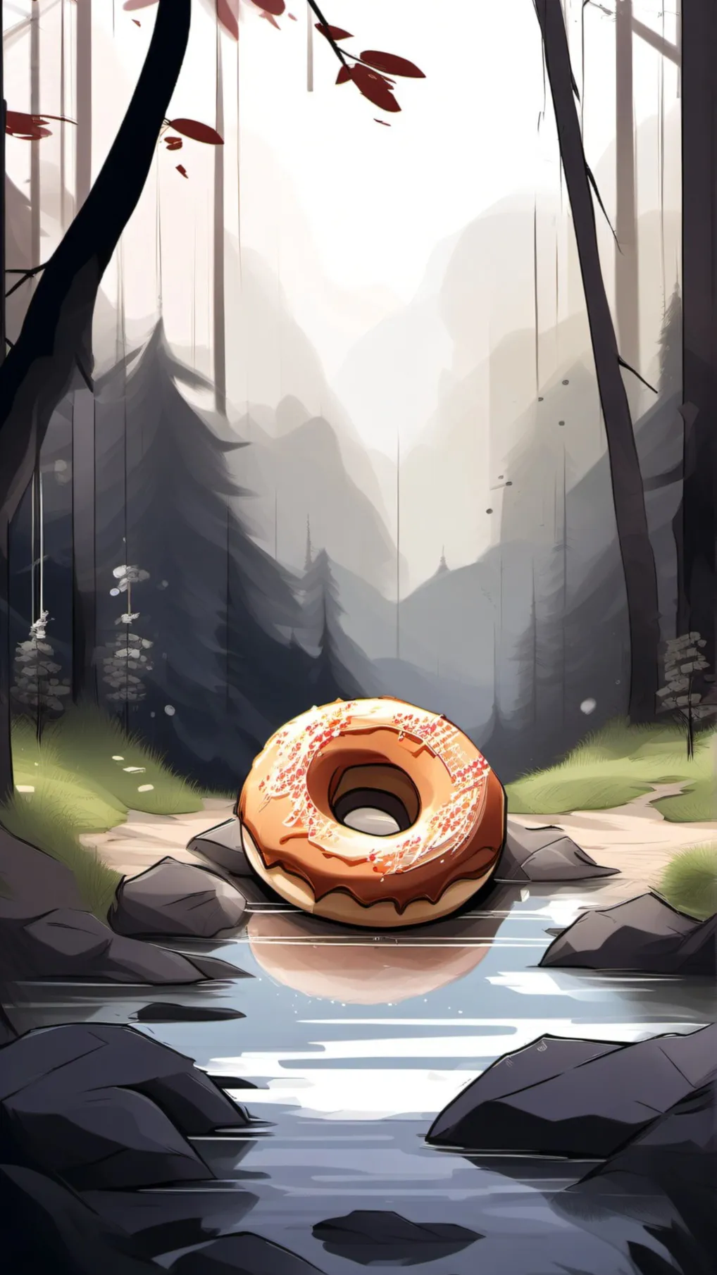 ai character: donut tim background