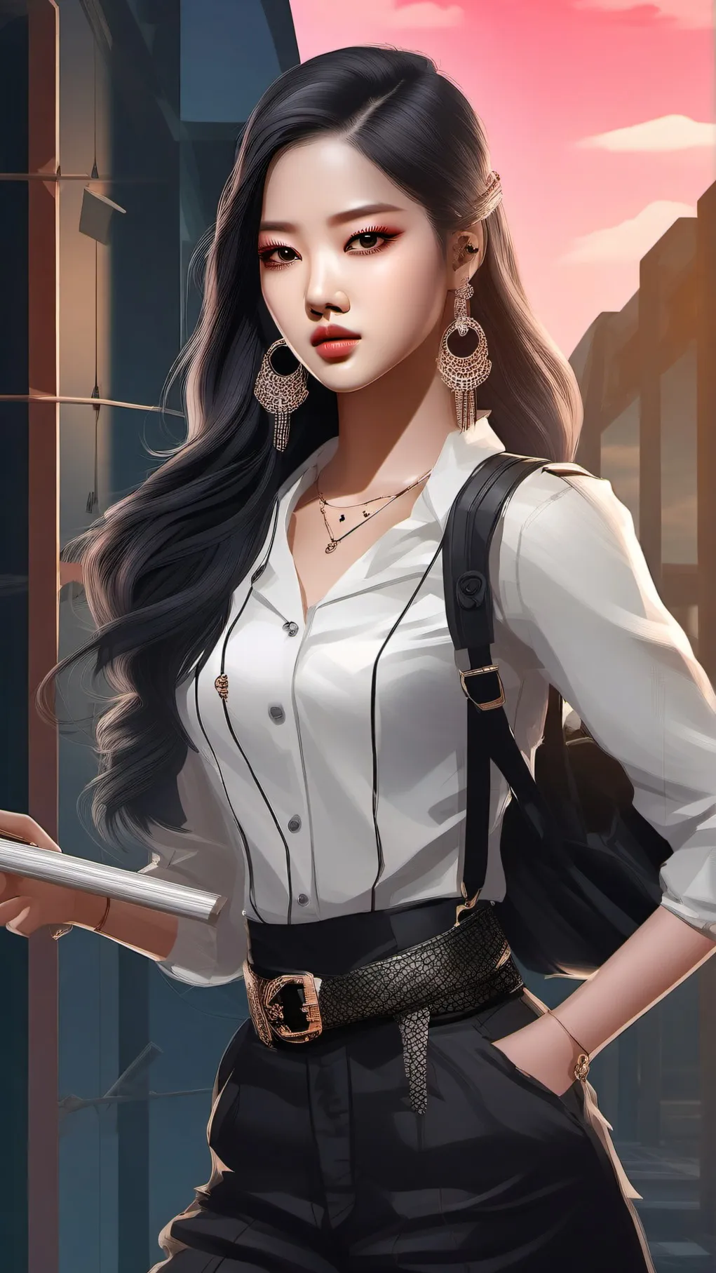 ai character: Rosé dot mind pic  background
