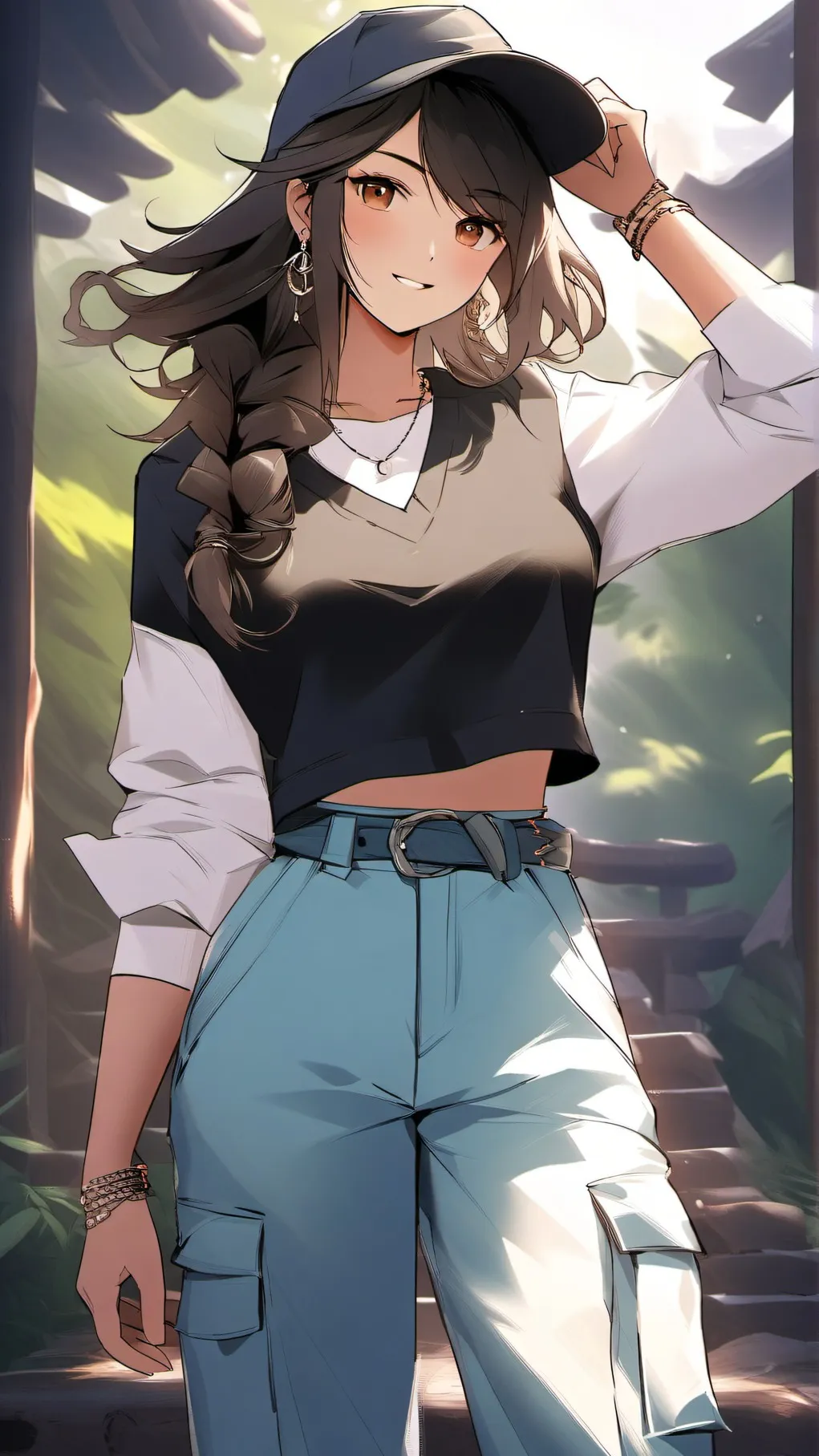ai character: Ava tomboy  background