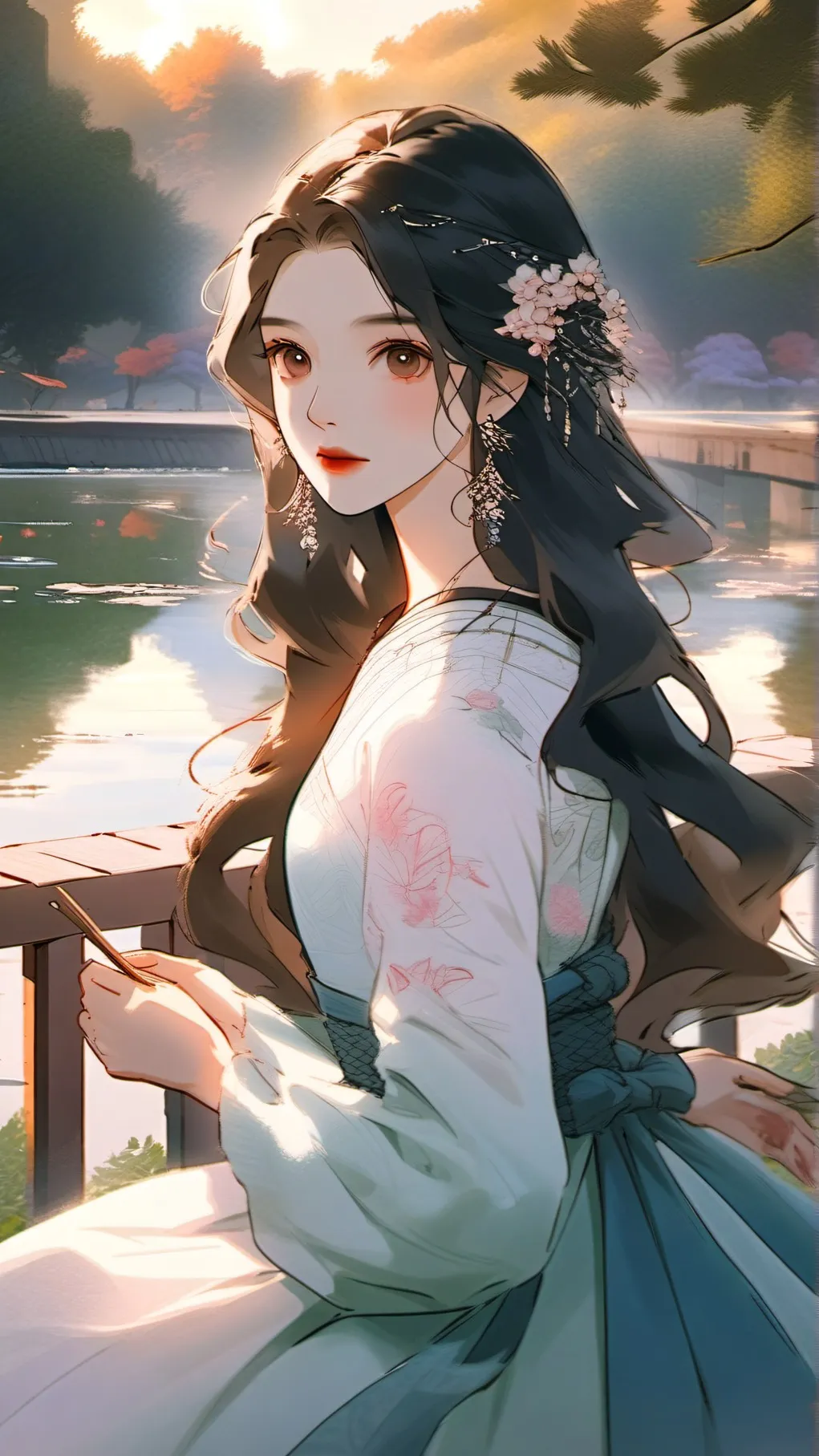 ai character: Flora background