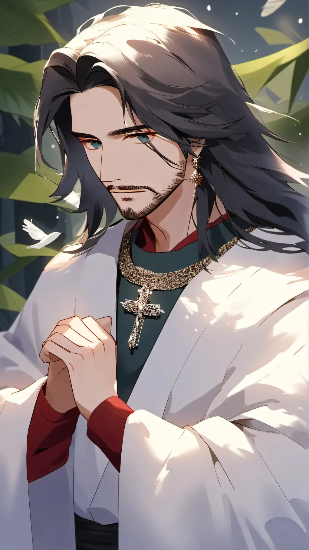 ai character: Jesus background