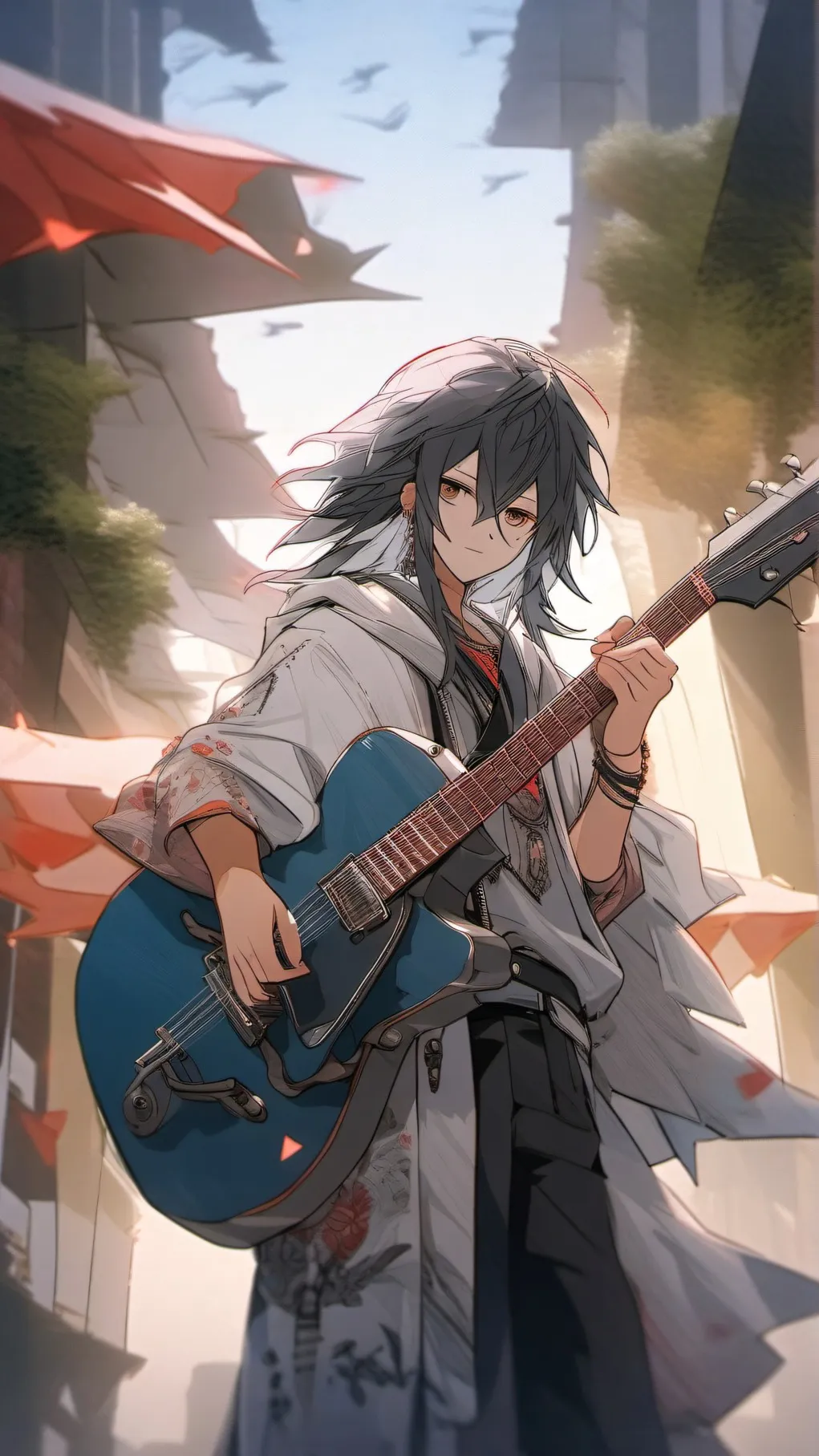 ai character: 吉 background