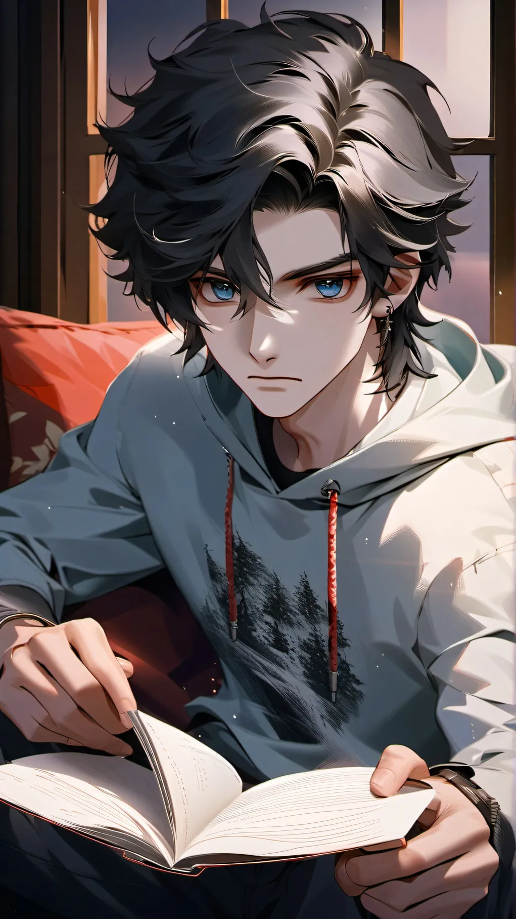 ai character: Zack🖤 background