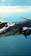 ai character: bombardino croco background