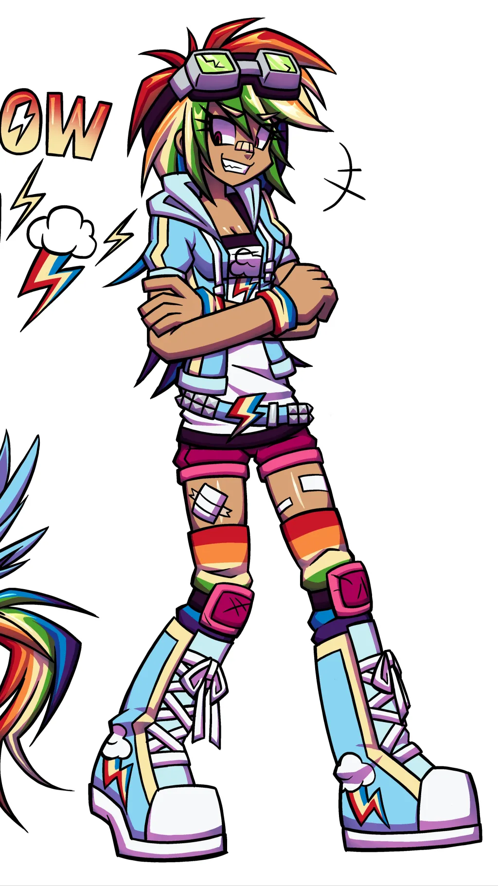 ai character: Rainbow dash background