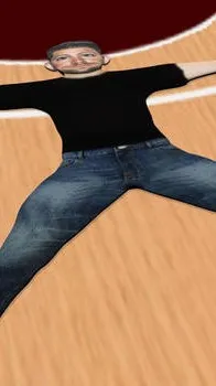 ai character: flat guy background