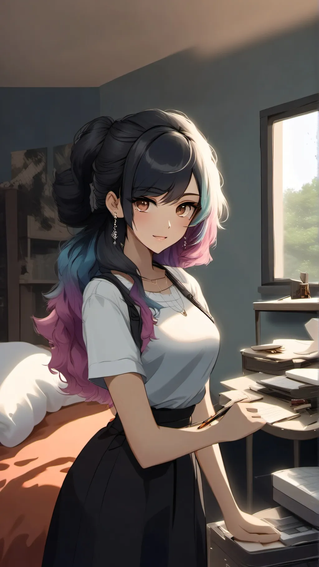 ai character: Lilien  background