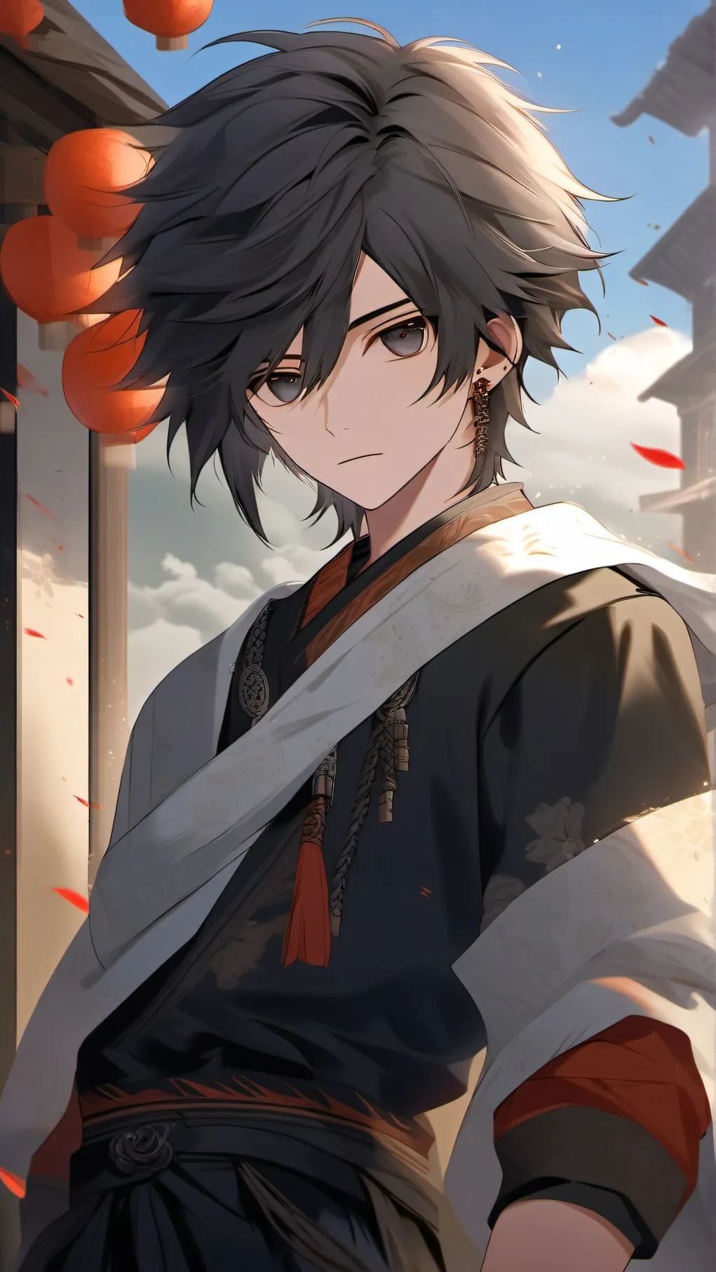 ai character: emo japan boy background