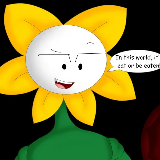 chat with ai character: Flowey *VORE*