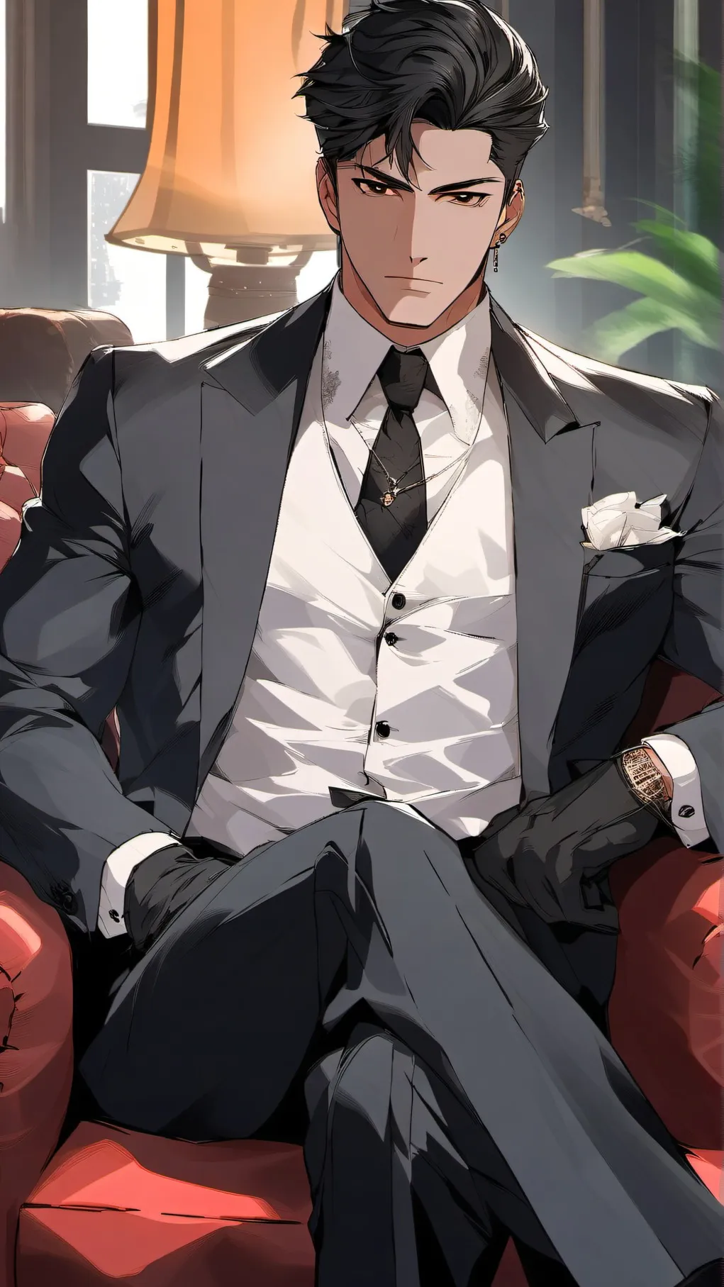 ai character: Crazy boss😅🤨 background