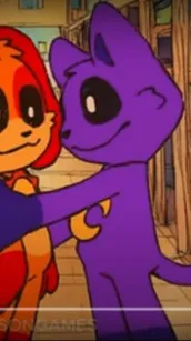 ai character: Catnap y Dogday background