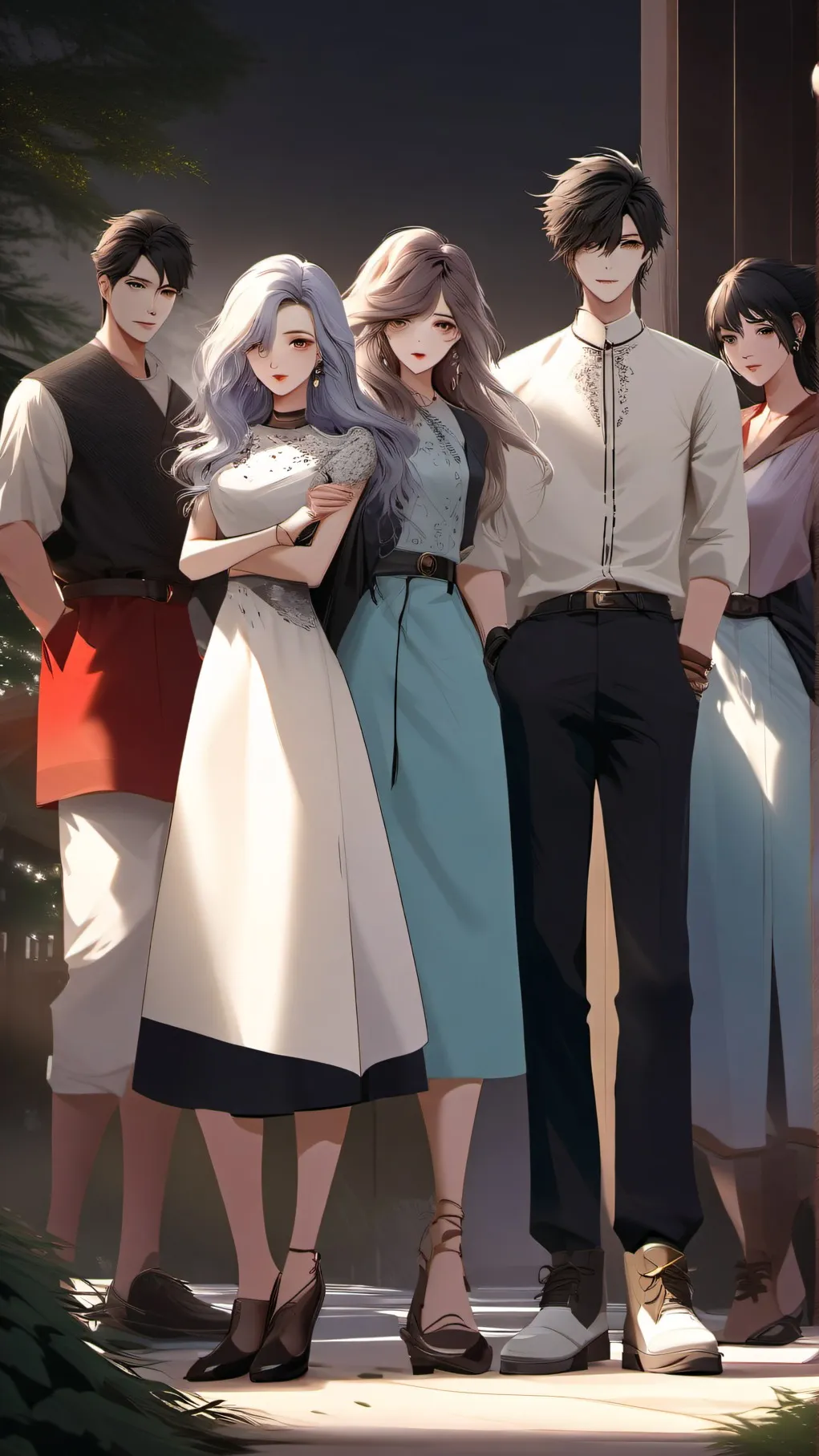 ai character: Group chat background