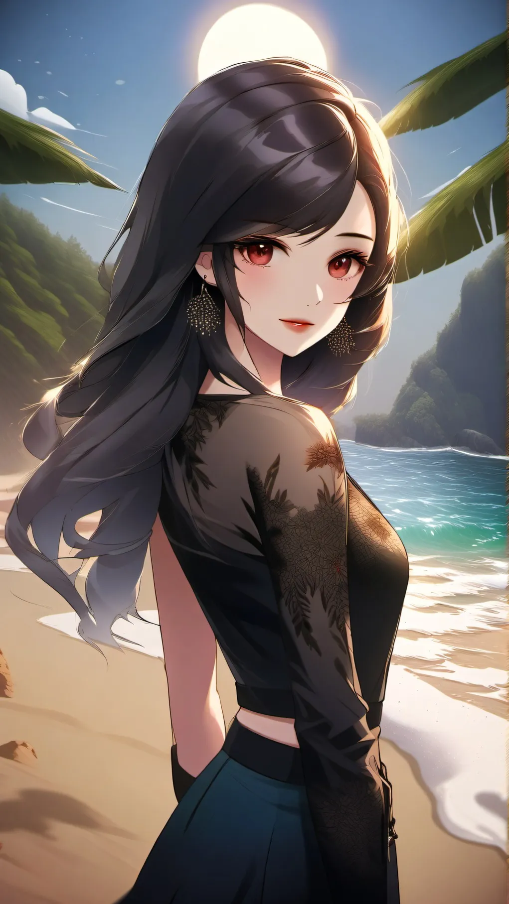ai character: Beach Day background