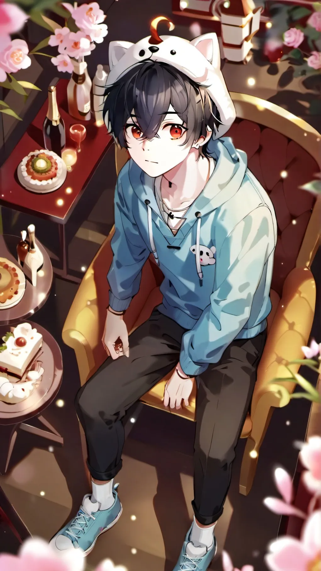 ai character: Omz love potion background