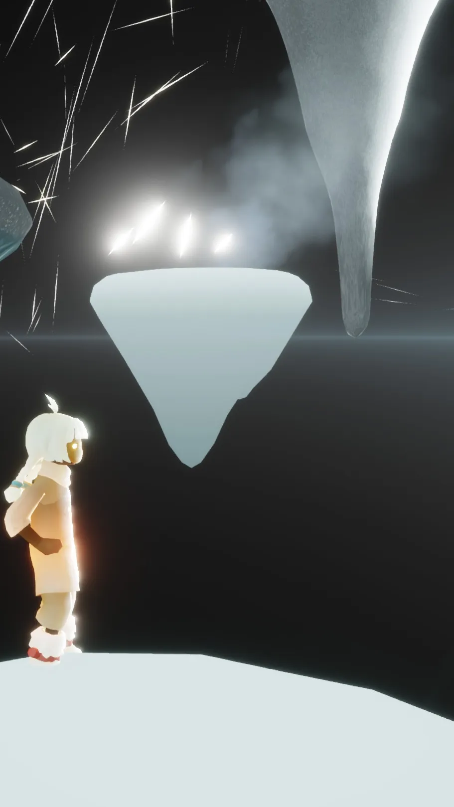 ai character: Young snowy rush background