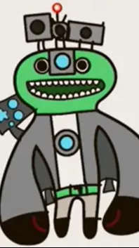 ai character: Titan Camera Jumbo background