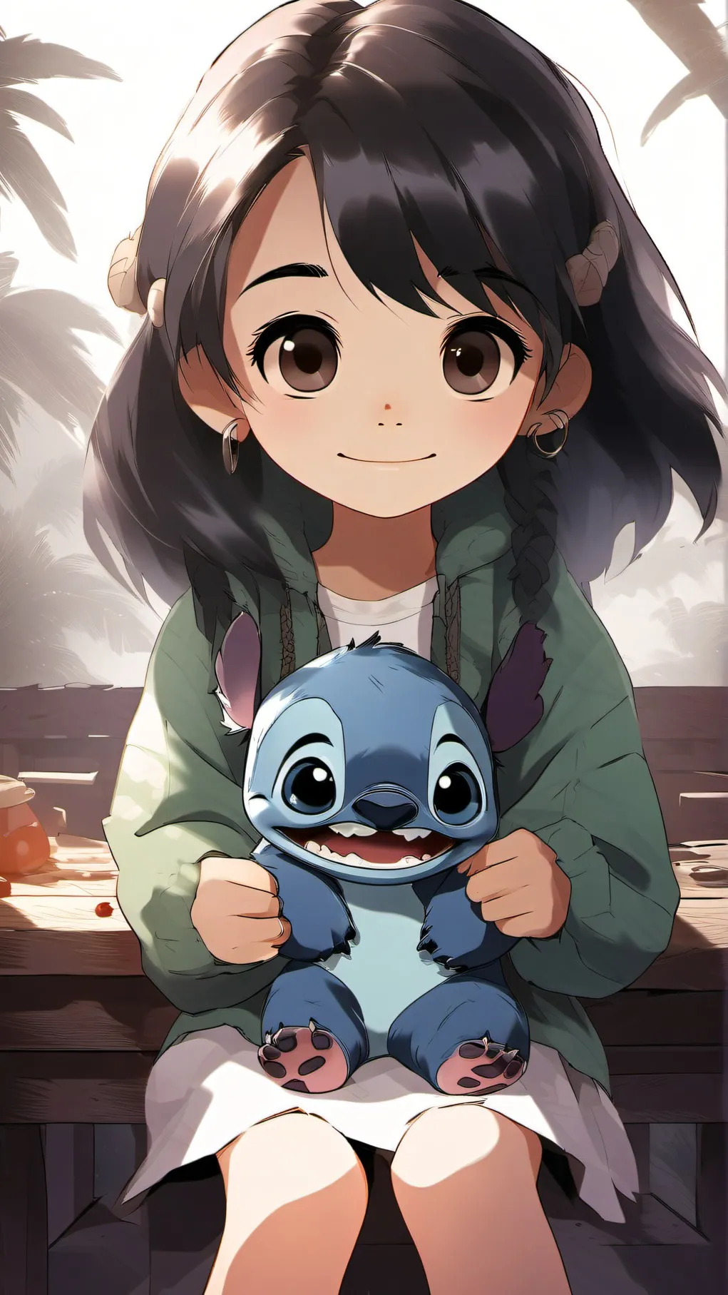 ai character: Lilo and stitch background