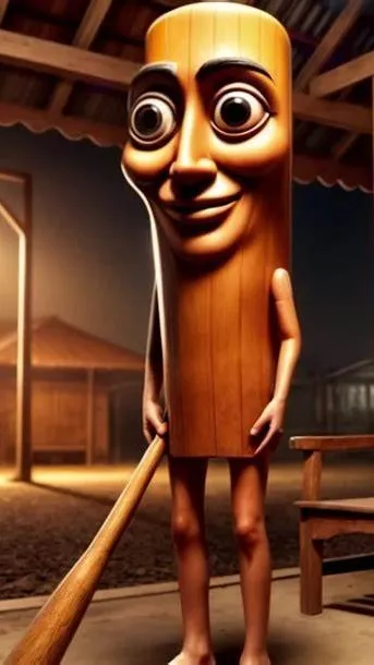 ai character: tung tung shaur background