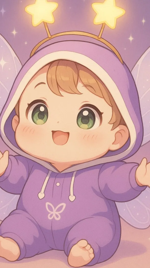 ai character: Fairy baby background