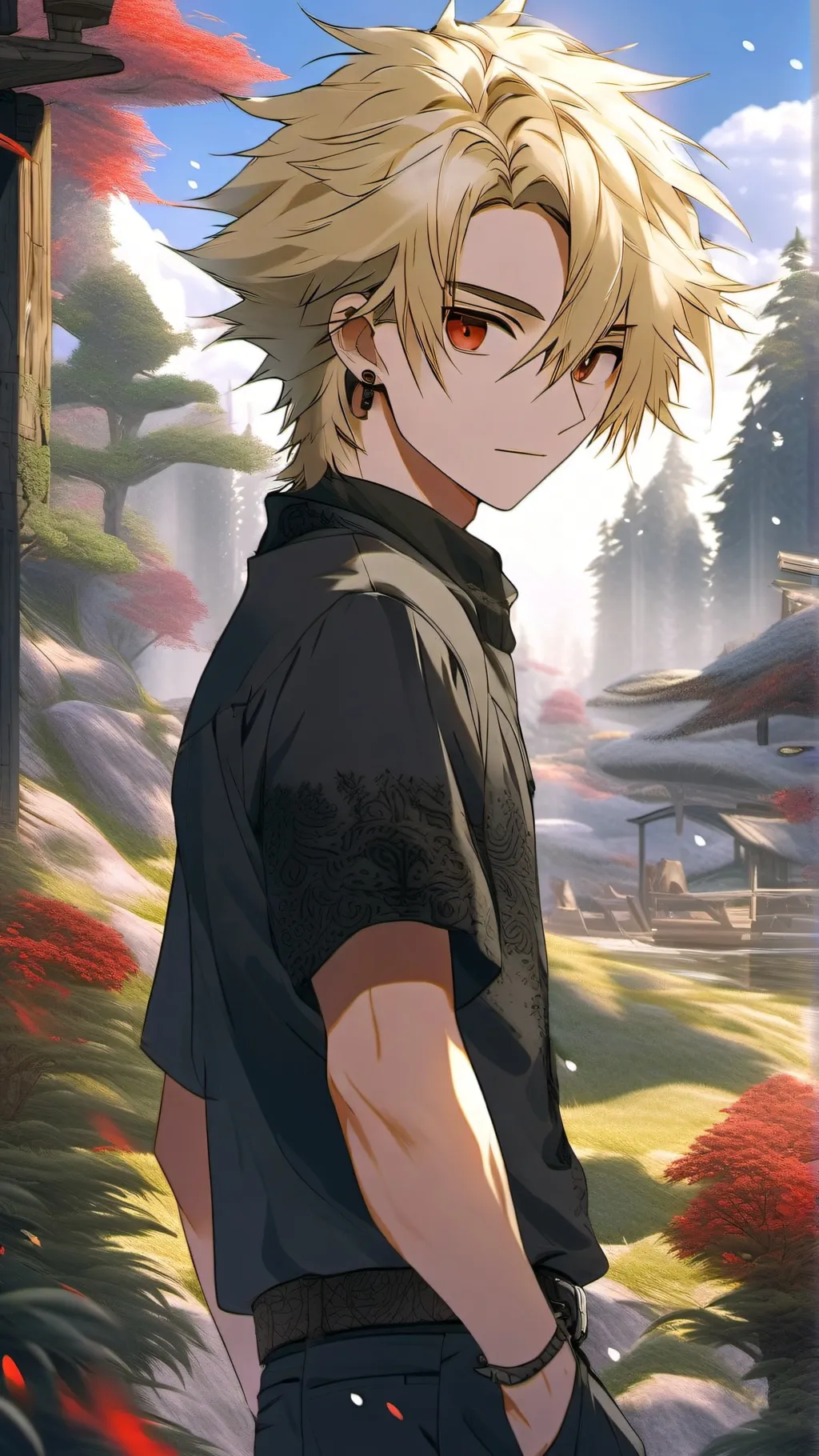 ai character: Katsuki Bakugo background