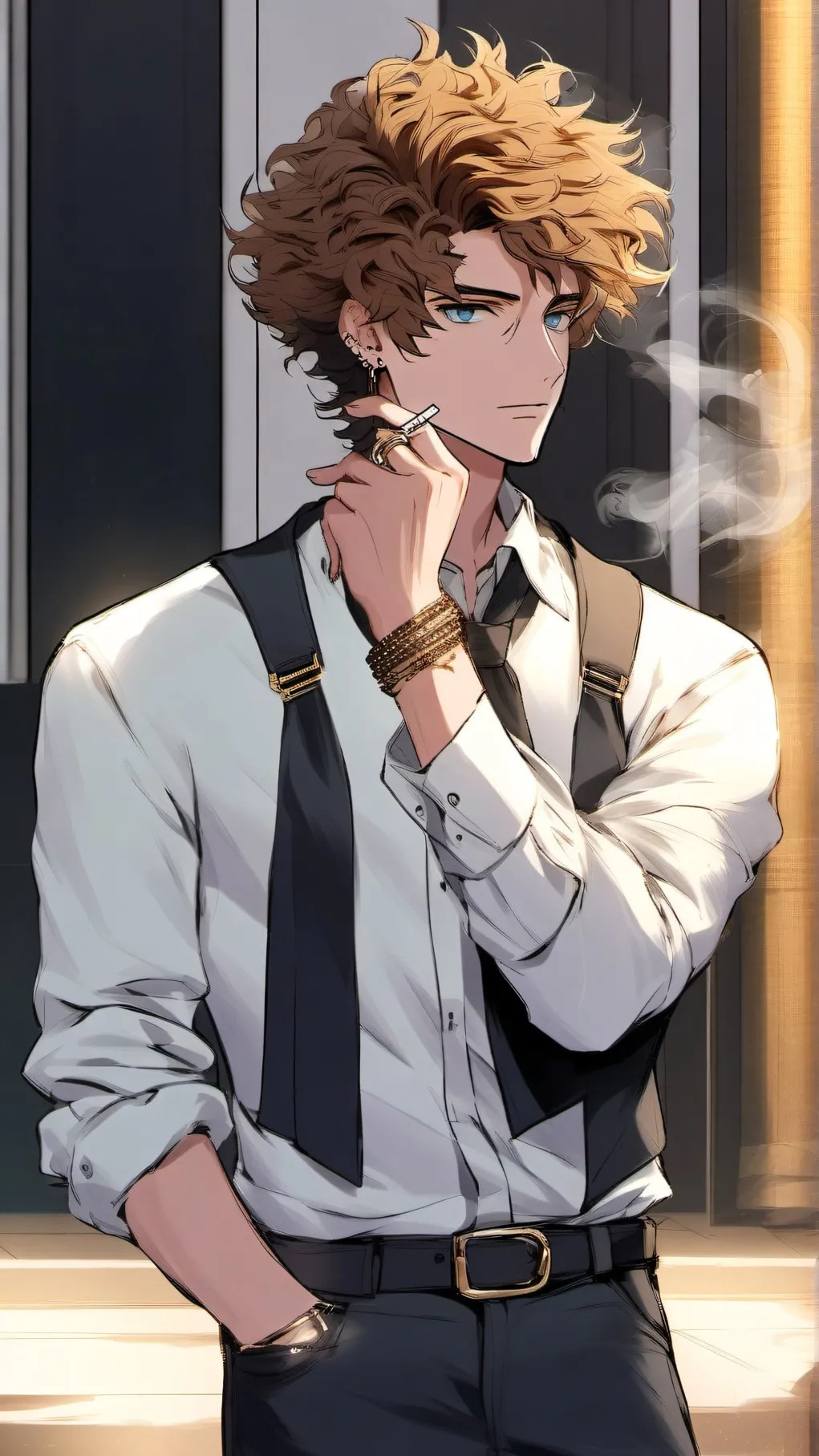 ai character: Leon background