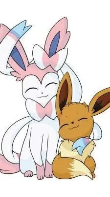 ai character: Sylveon x Eevee background