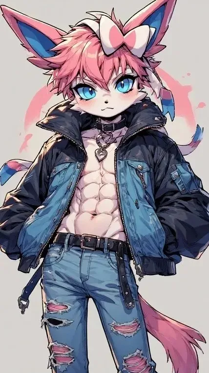 ai character: CuddlesTheSylveon background